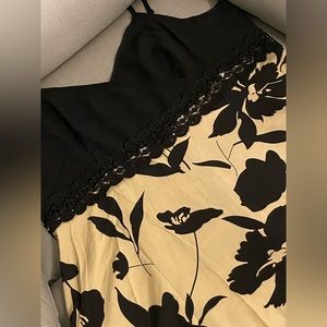 🖤🧡 Sexy Black And Beige Laced Dress With Spaghetti Straps 🧡🖤